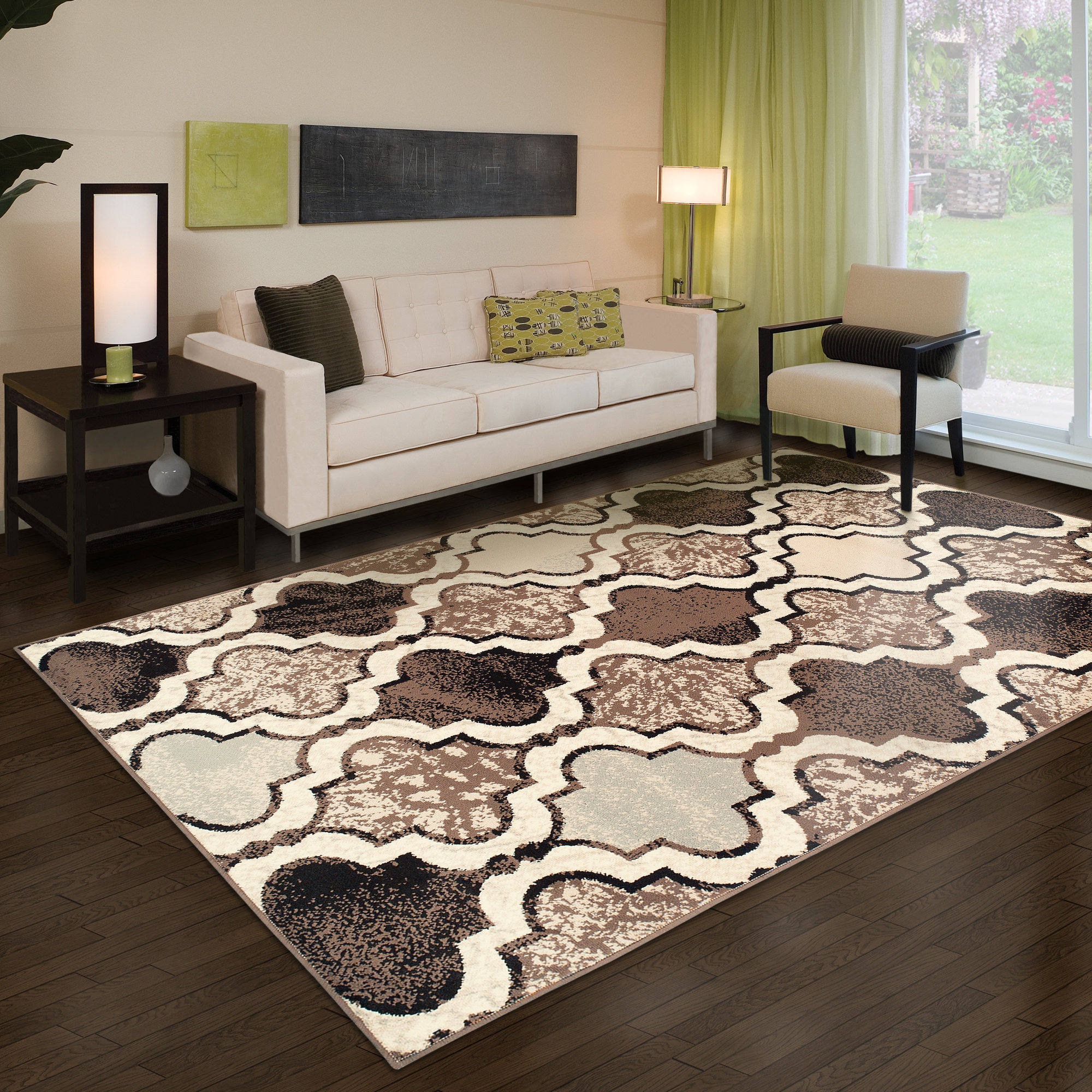 Bloomsbury Market Massa Trellis Beige/Brown Area Rug & Reviews Wayfair.ca